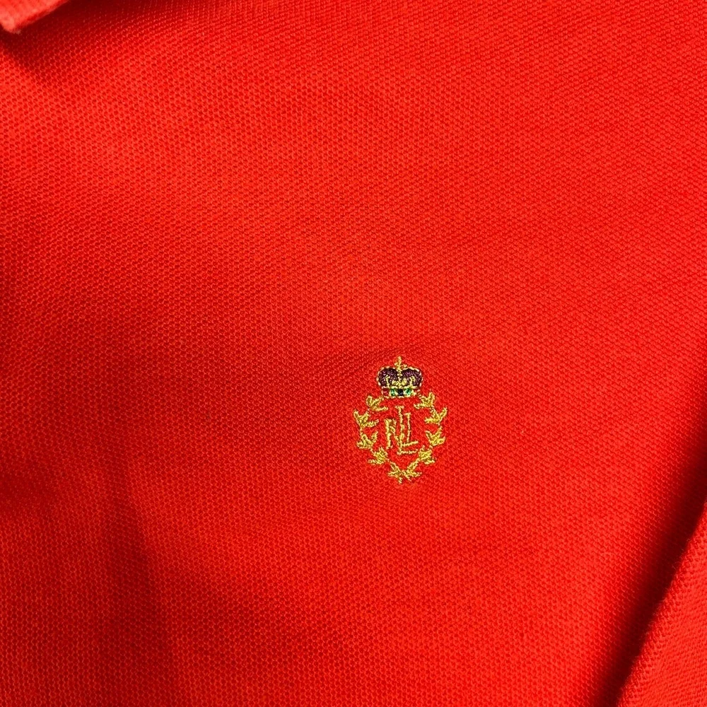 Lauren Ralph Lauren Polo Shirt Men's Red Long Sleeve‎ Rugby Classic - Medium